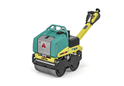 Walec prowadzony wibracyjny Ammann ARW 65 z silnikiem Diesla Yanmar - widok profesjonalnego walca tandemowego Walec prowadzony wibracyjny Ammann ARW 65 z silnikiem Diesla Yanmar - widok profesjonalnego walca tandemowego