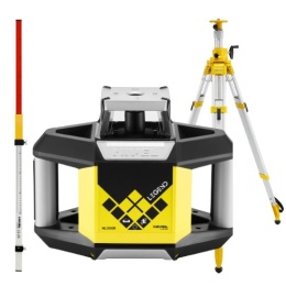 Profesjonalny zestaw niwelatora laserowego Nivel System NL300R Digital ze wzmocnionym statywem SJJ32 i łatą LS-24