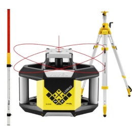 Profesjonalny zestaw PRO+ niwelatora laserowego Nivel System NL320R z ciężkim statywem SJJ32 i łatą LS-24