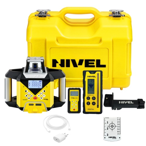 Niwelator laserowy Nivel System NL640R Czerwony ZESTAW ze statywem SJJ1 i łatą LS-24 Niwelator laserowy Nivel System NL640R Czerwony ZESTAW ze statywem SJJ1 i łatą LS-24