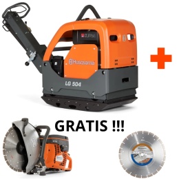zagęszczarką LG 504 i darmową przecinarką K 770 z tarczą diamentową