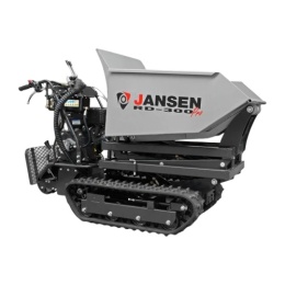 Profesjonalne wozidło gąsienicowe Jansen RD-300pro z hydraulicznym kiprem, gotowe do pracy na budowie.