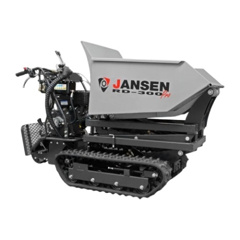 Profesjonalne wozidło gąsienicowe Jansen RD-300pro z hydraulicznym kiprem, gotowe do pracy na budowie. Profesjonalne wozidło gąsienicowe Jansen RD-300pro z hydraulicznym kiprem, gotowe do pracy na budowie.