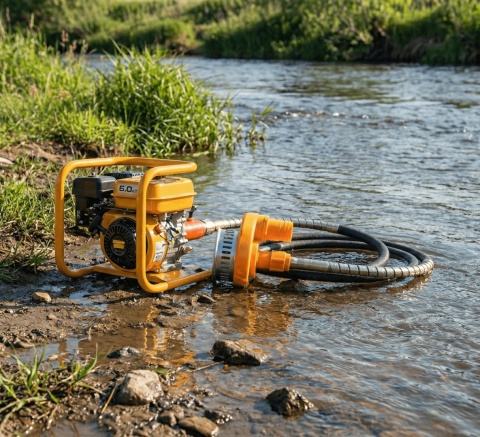 Motopompa do wody brudnej i szlamu Benza Flexible 305 (Flex 305) | Silnik Robin EX17 | Wał 5m | 78000 l/h